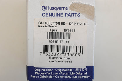 New OEM Husqvarna 536 03 37-01, 536033701 Carburetor NOS