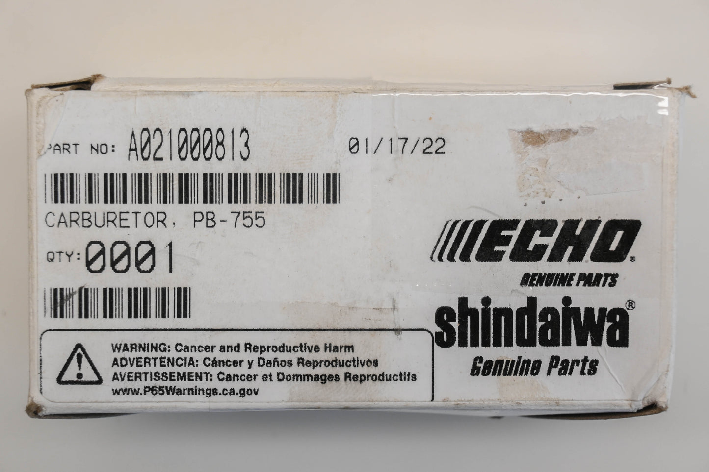 New OEM Echo A021000813 Carburetor NOS
