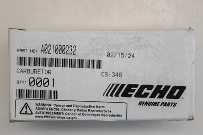 New OEM Echo A021000232 Carburetor NOS
