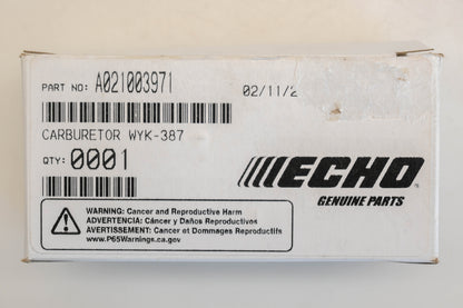 New OEM Echo A021003971 Carburetor NOS