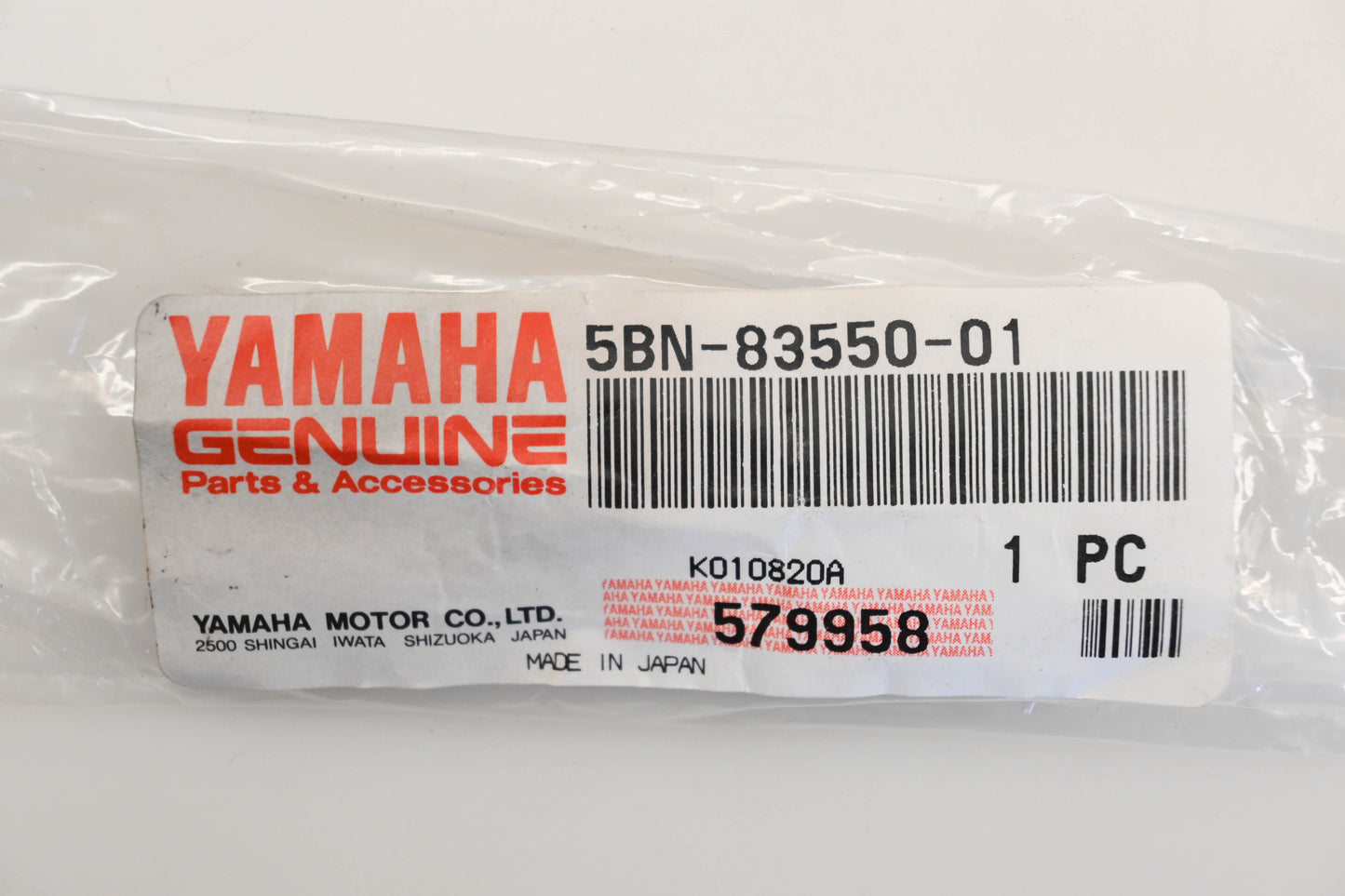 New OEM Yamaha 5BN-83550-01-00 Speed Cable NOS