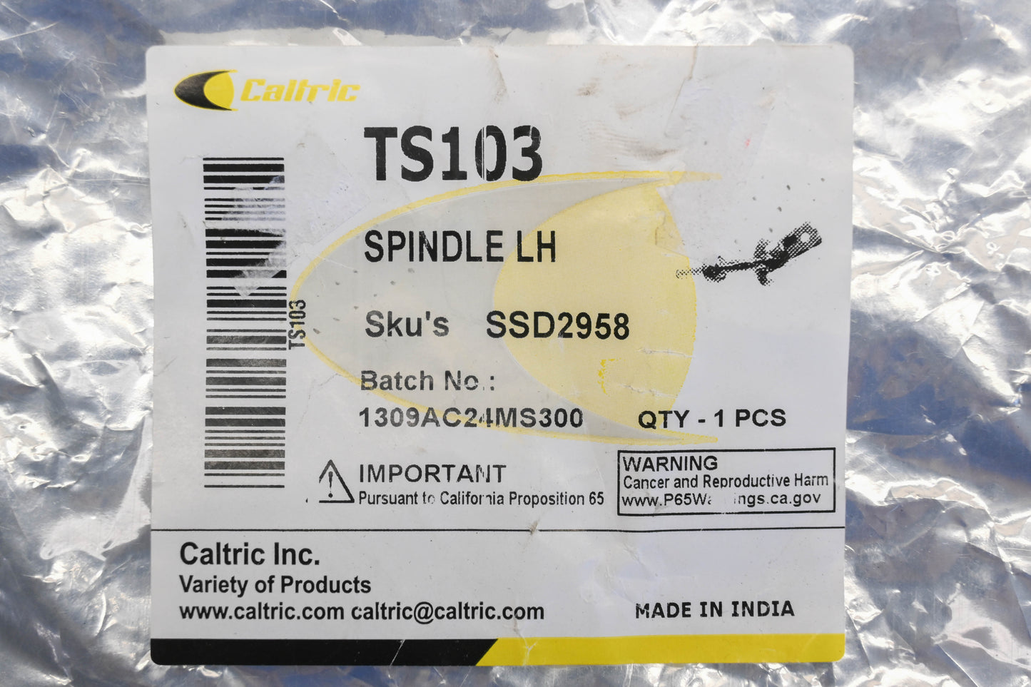 Caltric TS103 LH Spindle Kit NOS