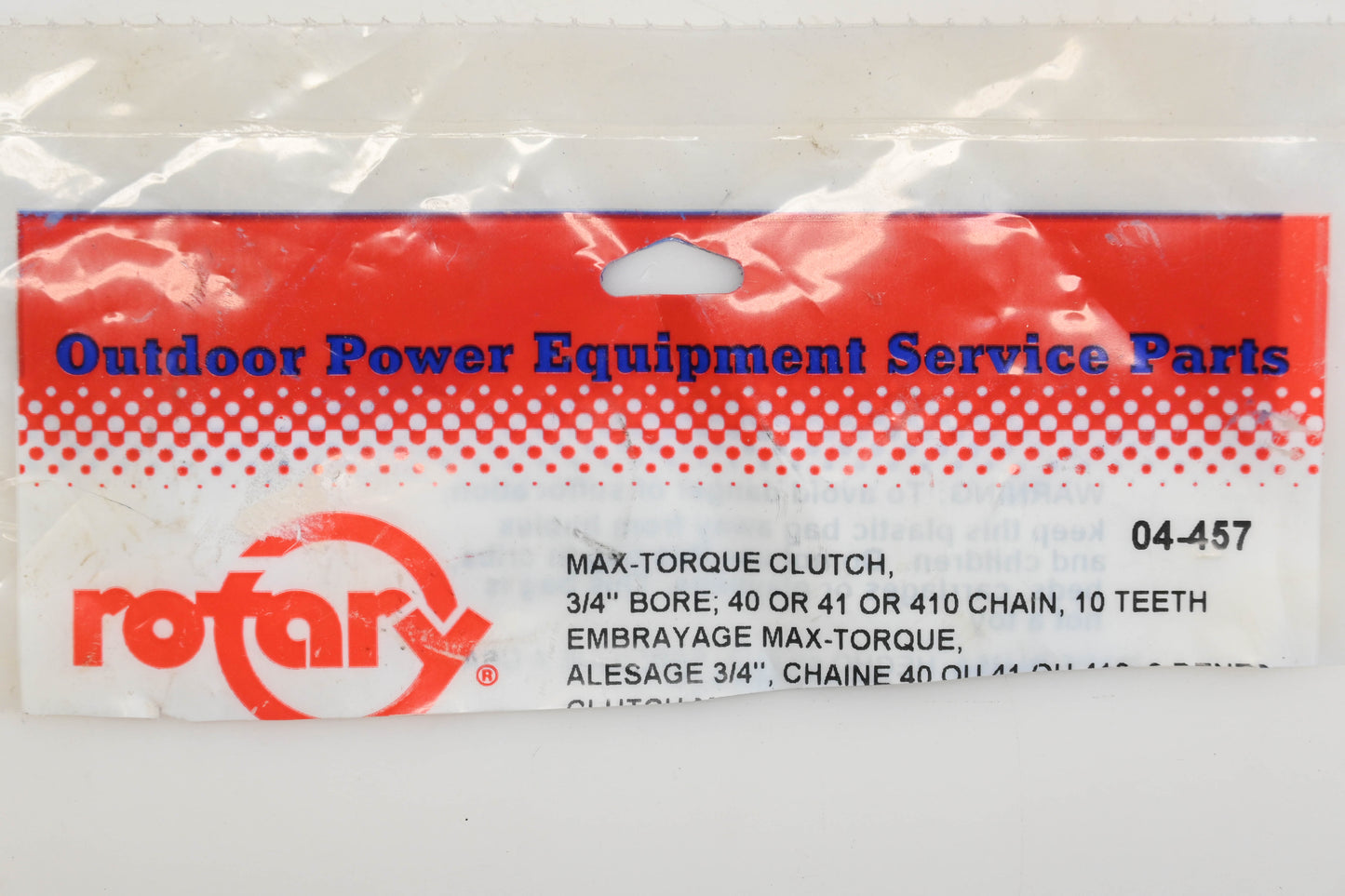 Rotary 04-457, 209768A 10T - 3/4" Max-Torque Clutch NOS