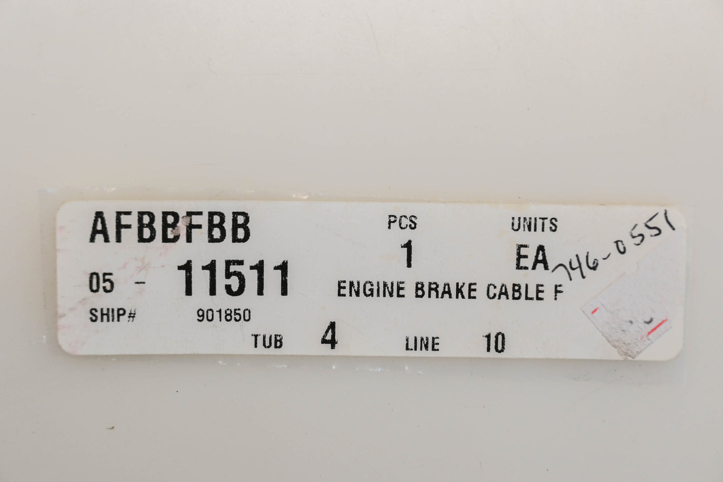 Rotary 05-11511, 746-0551, 946-0551 49-1/2" Engine Brake Cable NOS