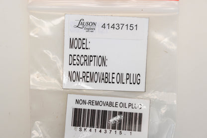 LCT 41437151, 4143715.1 Non-Removable Oil Plug NOS