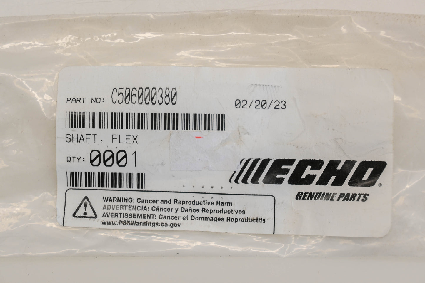 New OEM Echo C506000380 Flex Shaft NOS
