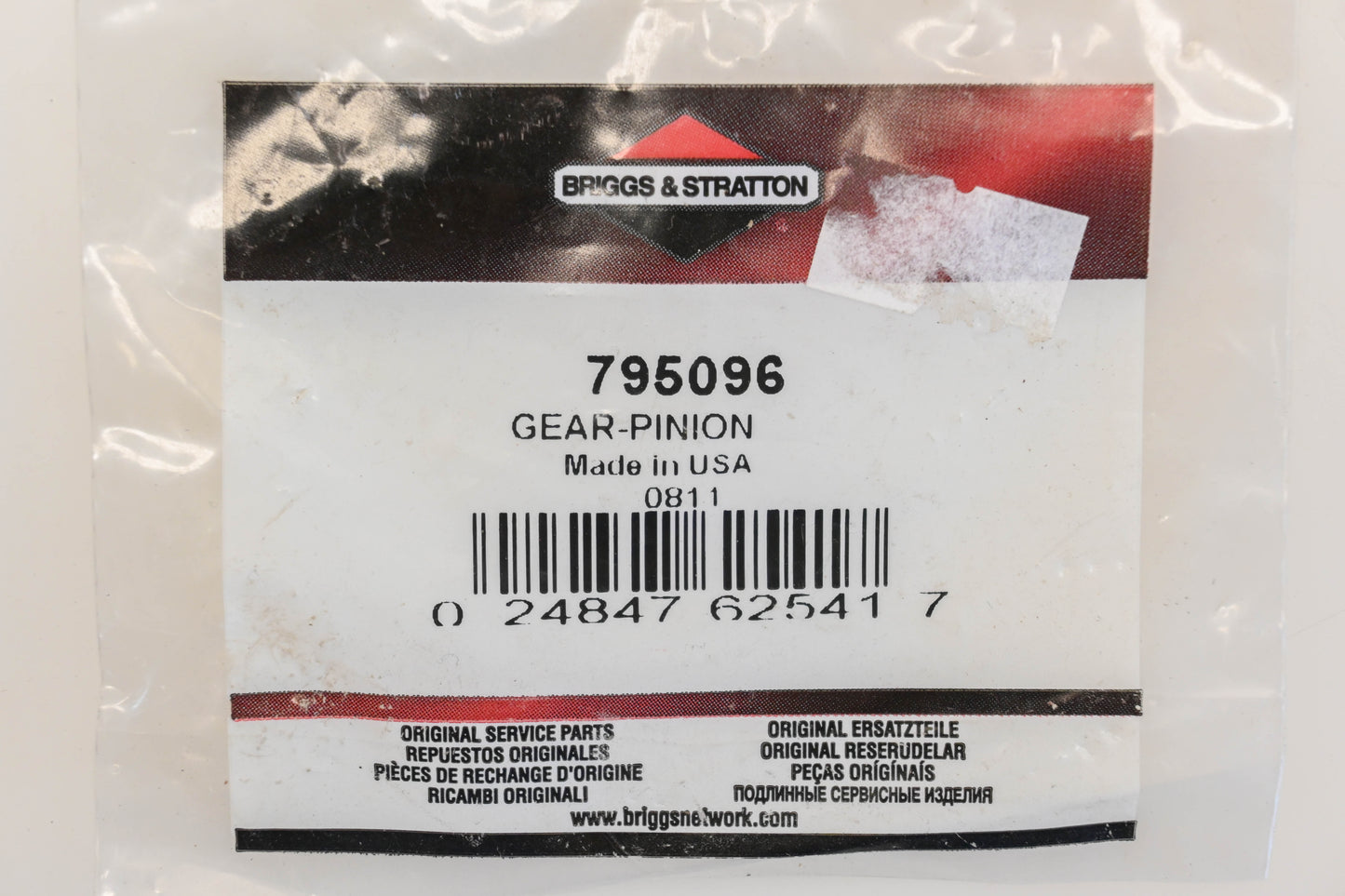 New OEM Briggs & Stratton 795096 Pinion Gear NOS