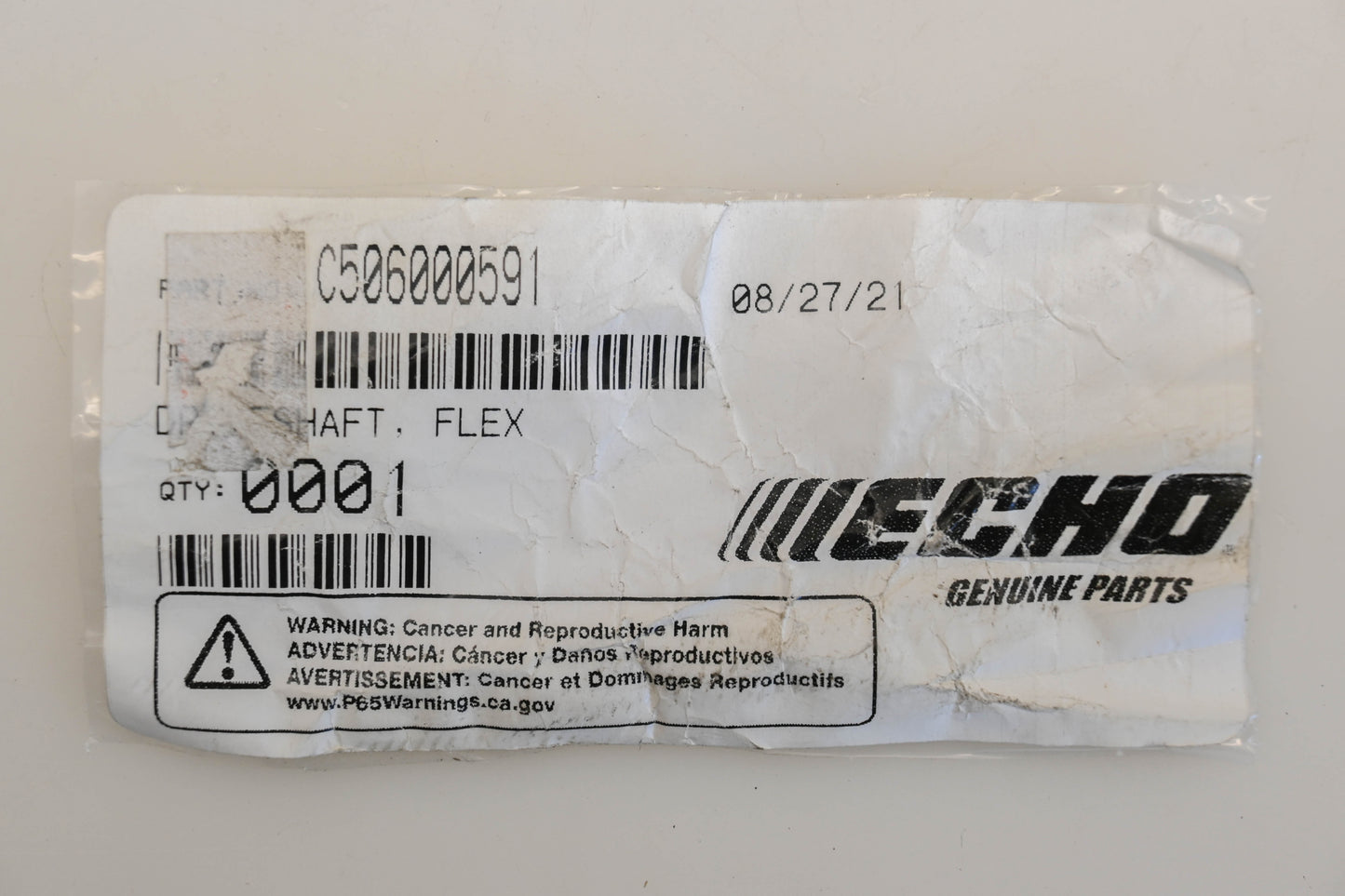 New OEM Echo C506000591 Flex Shaft NOS
