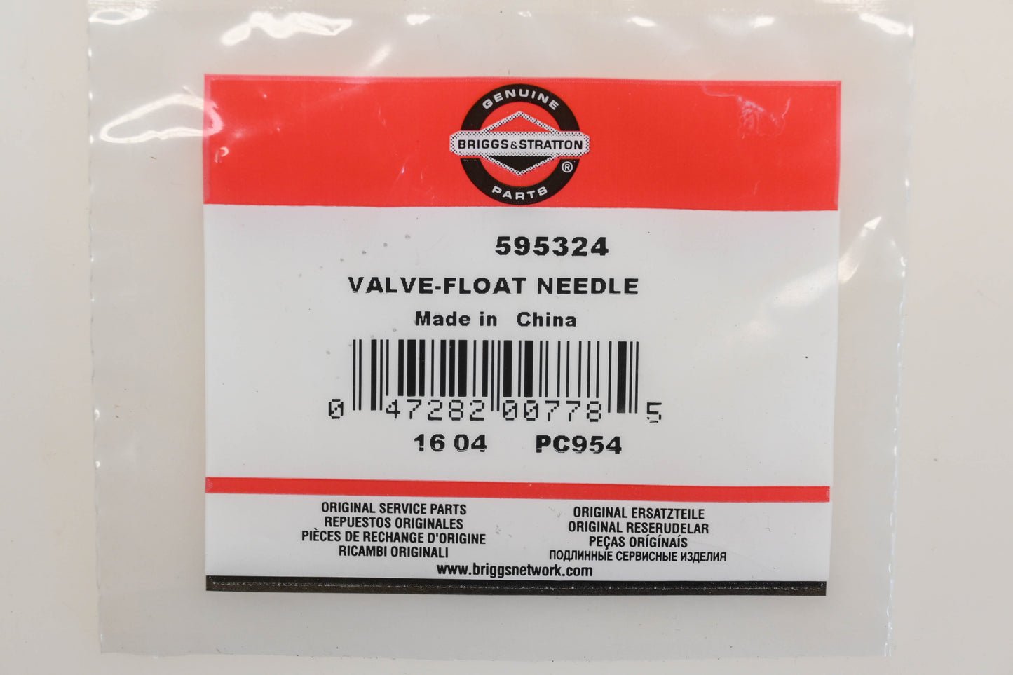 New OEM Briggs & Stratton 595324 Float Valve Needle NOS