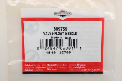 New OEM Briggs & Stratton 809759 Float Valve Needle NOS
