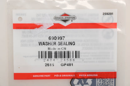 New OEM Briggs & Stratton 690997 Sealing Washers Qty 2 NOS