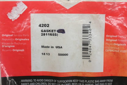 New OEM Briggs & Stratton 281165S, 4202 Float Bowl Gaskets Qty 4 NOS