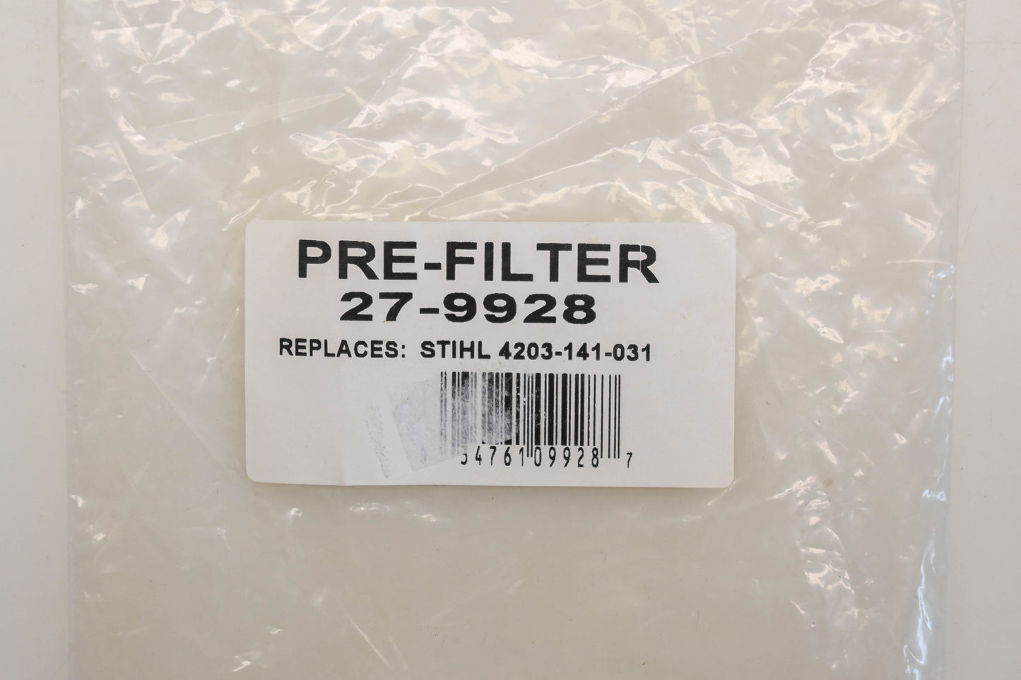 Rotary 27-9928, 4203-141-0310 Pre-Filter NOS