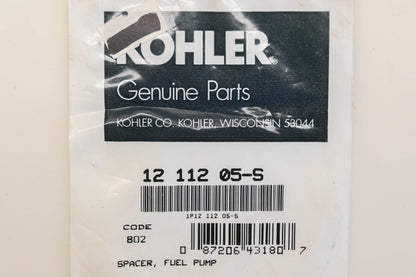 Kohler 12 112 05-S, 1211205S Fuel Pump Spacer NOS