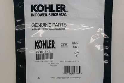 Kohler 25 403 47-S, 2540347S Regulator Rectifier Kit NOS
