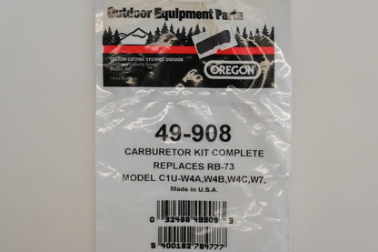 Oregon 49-908, RB-73 Carburetor Repair Kit NOS