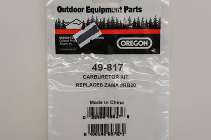 Oregon 49-817, RB-20 Carburetor Repair Kit NOS