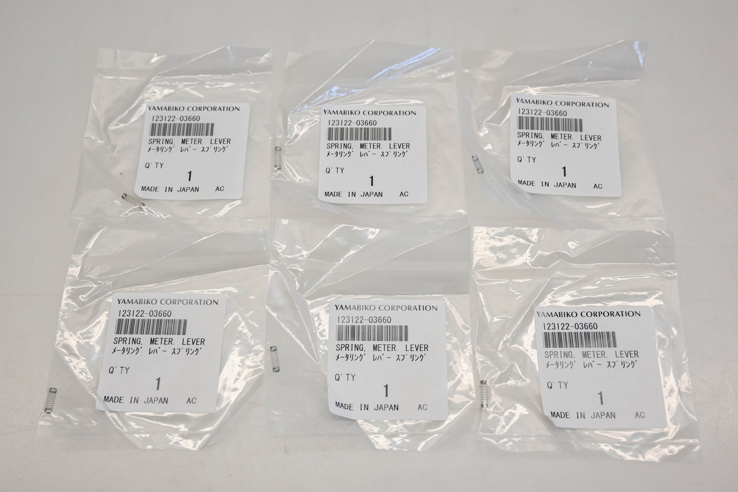 Yamabiko Corporation 123122-03660 Meter Lever Springs Qty 6 NOS