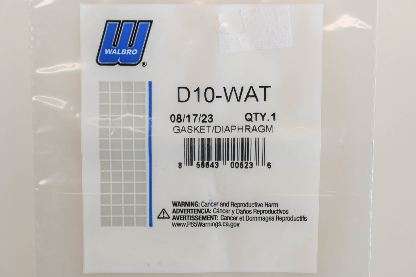 Walbro D10-WAT Carburetor Repair Kit NOS