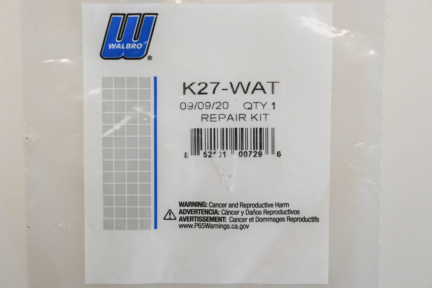 Walbro K27-WAT Carburetor Repair Kit NOS