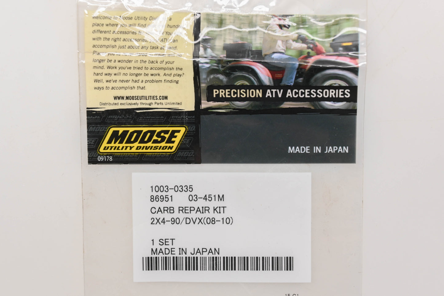 Moose Utility 1003-0335, 03-451M Carburetor Repair Kit NOS