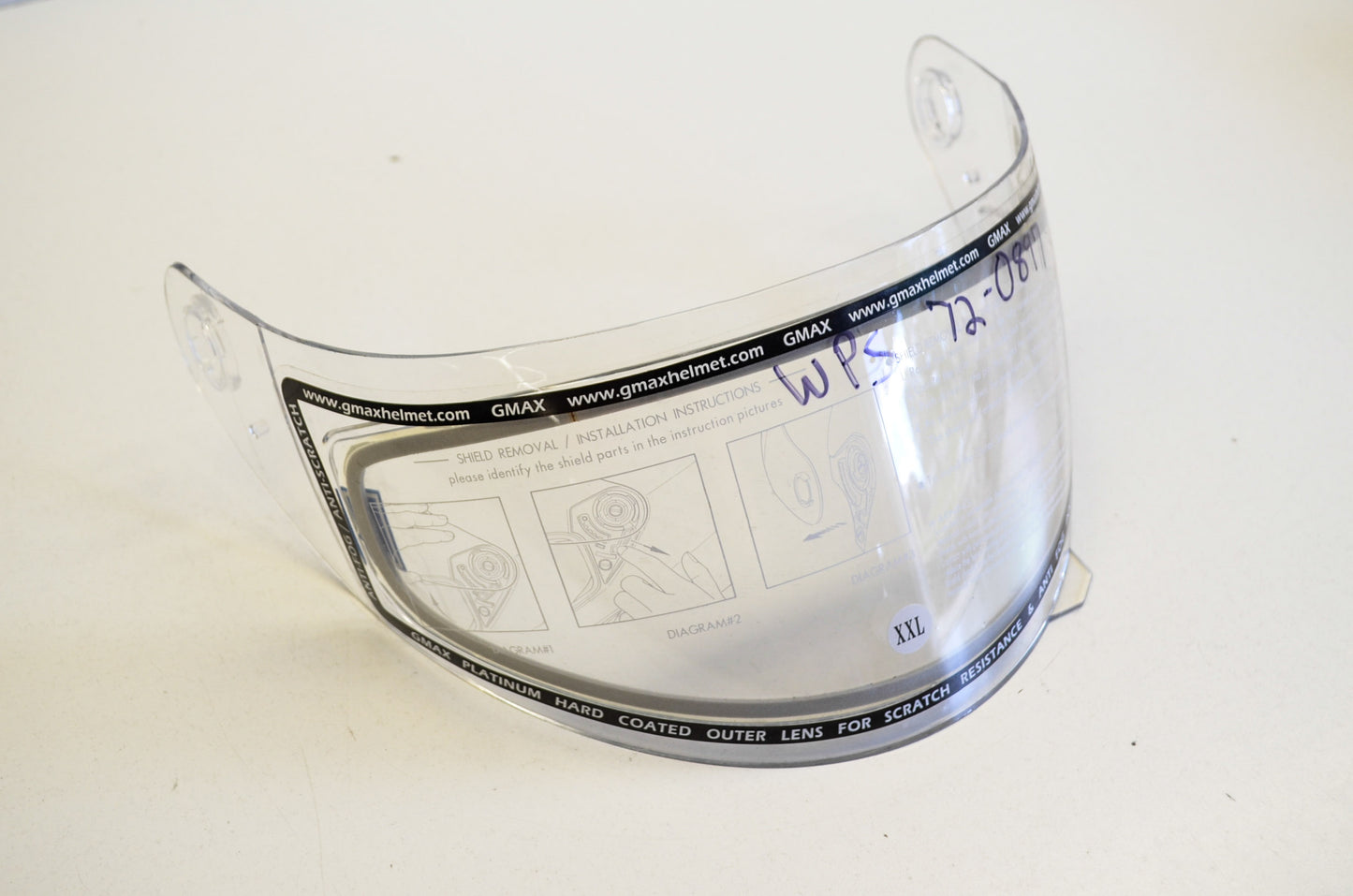 New Gmax Double Lens Anti Fog Clear Face Shield XXL NOS