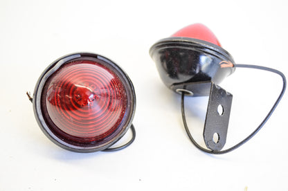 Red Beehive Lamp Fixed Angle Qty 2 NOS
