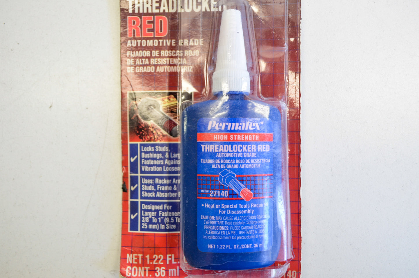 New Permatex High Strength Threadlocker Red 1.22 FL OZ NOS