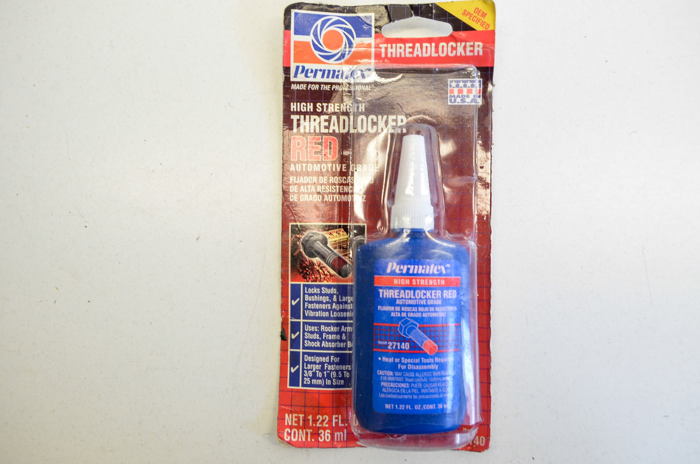 New Permatex High Strength Threadlocker Red 1.22 FL OZ NOS