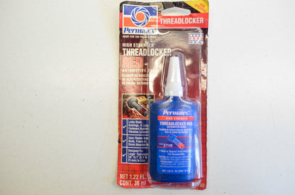 New Permatex High Strength Threadlocker Red 1.22 FL OZ NOS