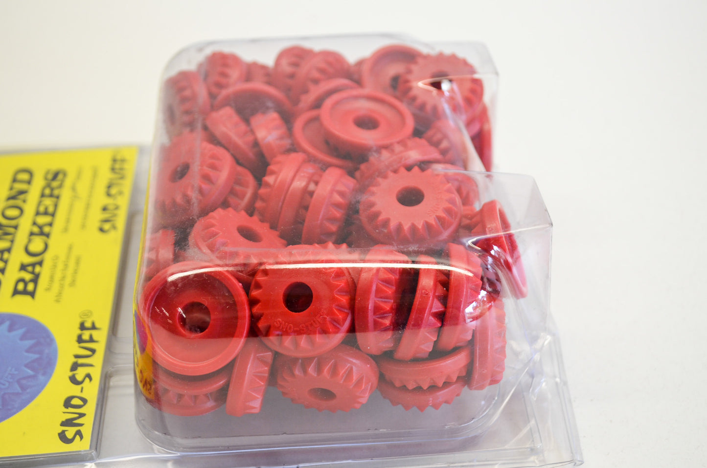 New Sno Stuff X-Calibur 5/16 Diamond Backer Plates Red QTY 96 NOS