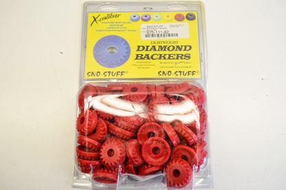 New Sno Stuff X-Calibur 5/16 Diamond Backer Plates Red QTY 96 NOS