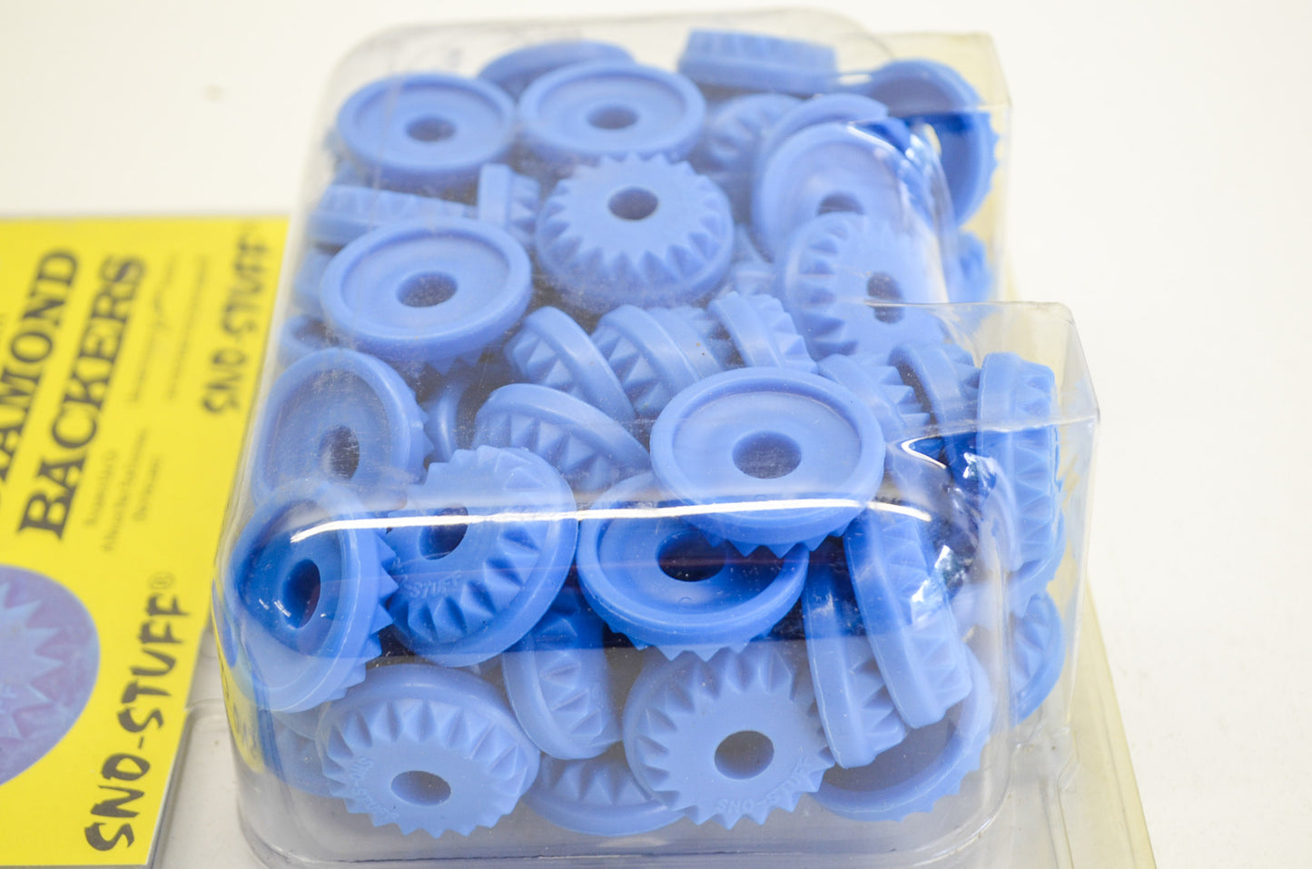 New Sno Stuff X-Calibur 5/16 Diamond Backer Plates Blue QTY 96 NOS