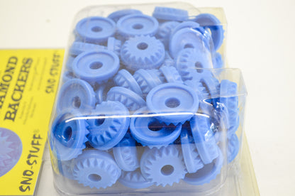 New Sno Stuff X-Calibur 5/16 Diamond Backer Plates Blue QTY 96 NOS