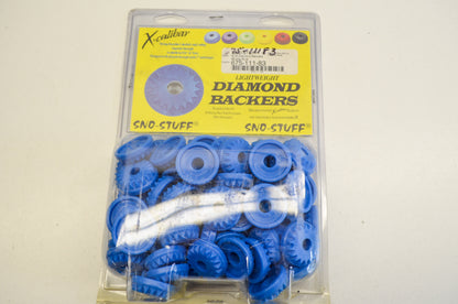 New Sno Stuff X-Calibur 5/16 Diamond Backer Plates Blue QTY 96 NOS