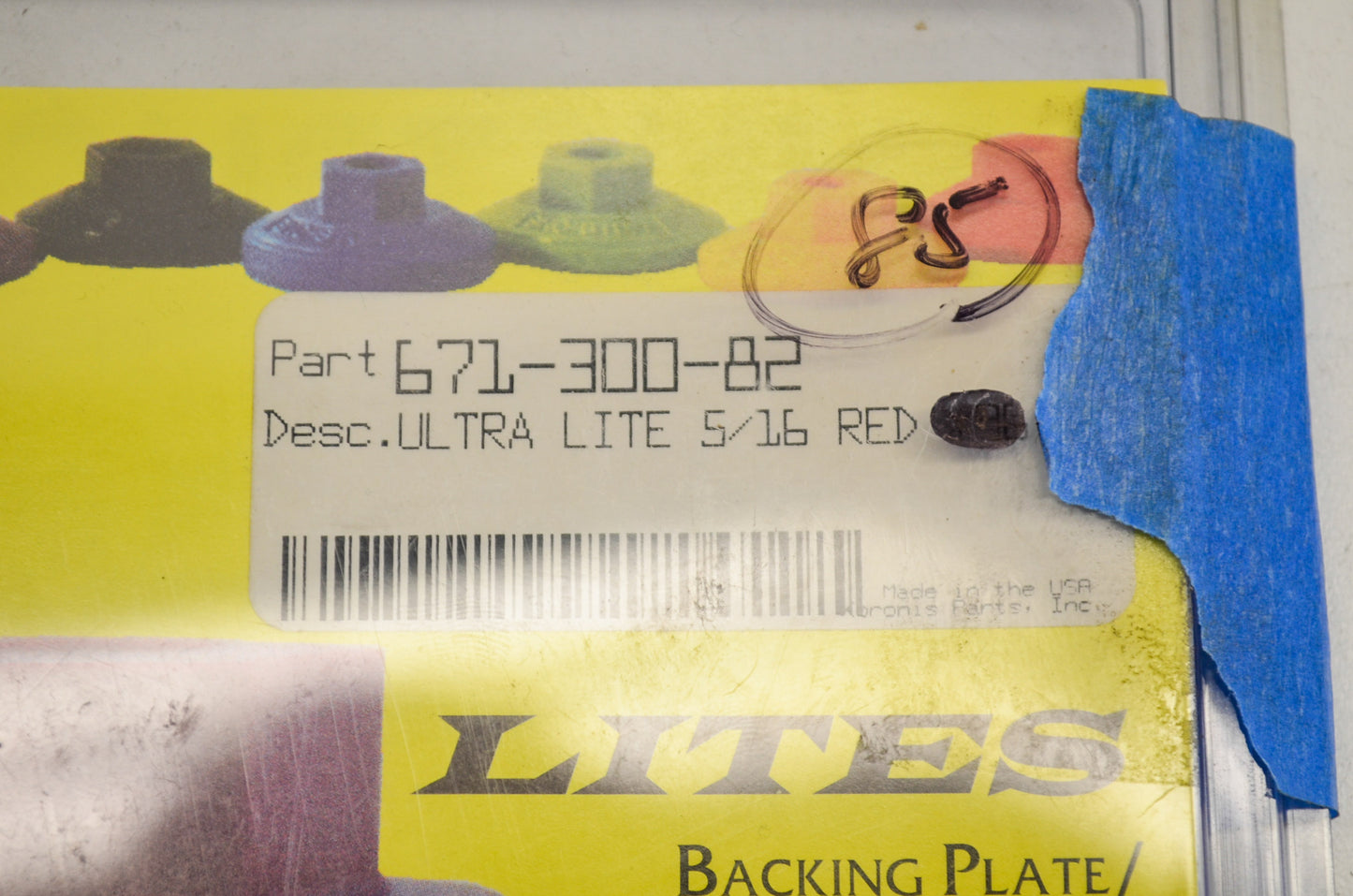 Sno-Stuff 671-300-82 X-Calibur 5/16 Ultra Lite Backer Plates Red QTY 87 NOS