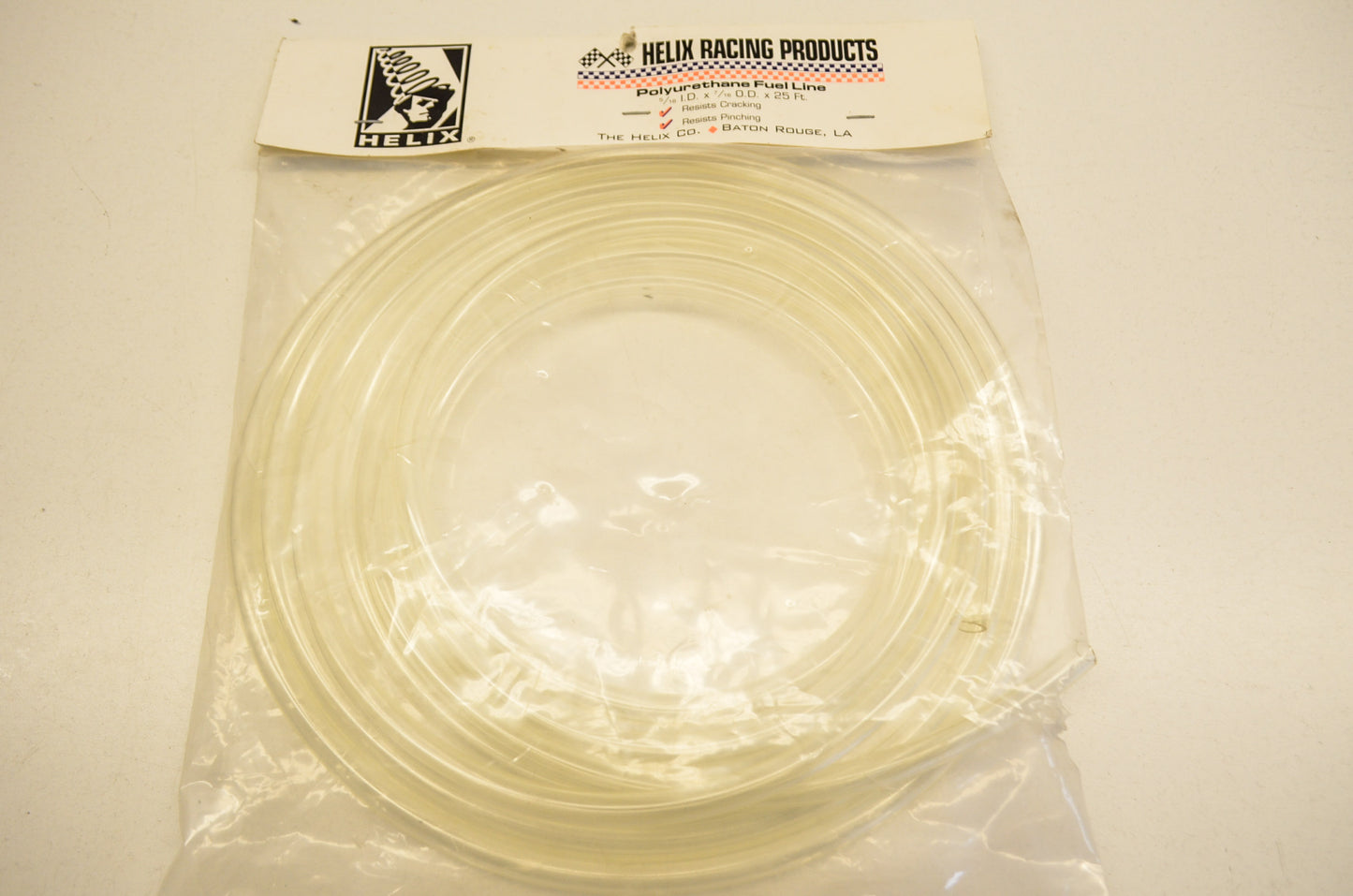 Helix 53-0489 Clear Polyurethane Fuel Line 5/16 x 7/16 x 25ft NOS