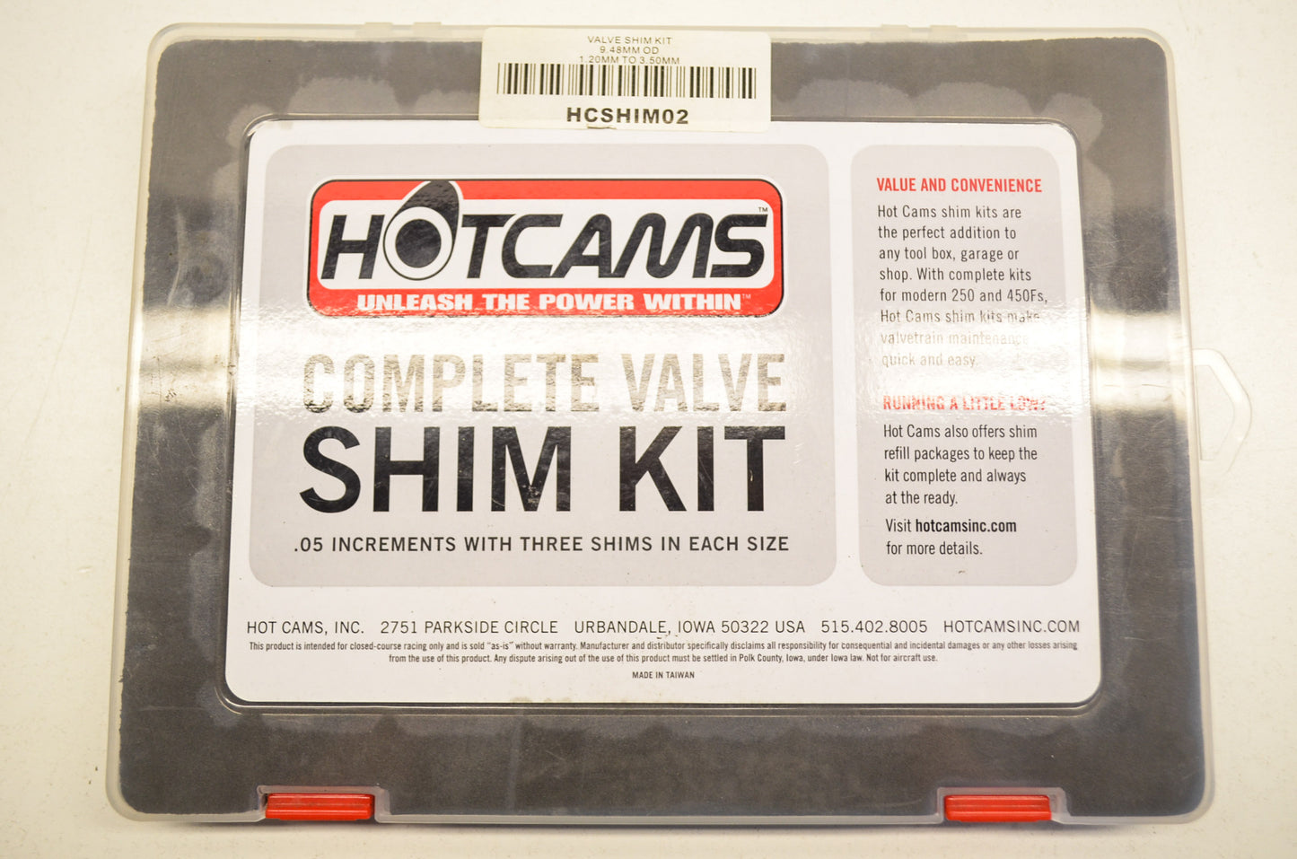 New Hotcams Complete Valve Shim Kit 1.20mm to 3.50mm NOS