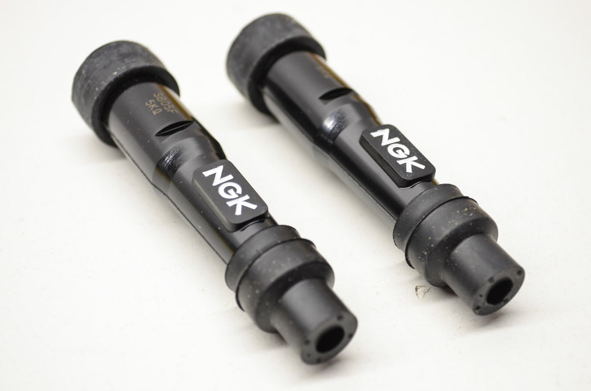 NGK SB05F, 8080 Yamaha Spark Plug Resistor Covers Qty 2 NOS