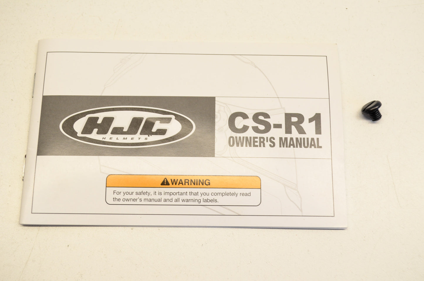 New HJC CS-R1 Owner's Manual with Helmet Screw NOS