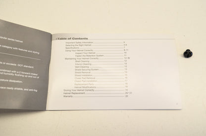 New HJC CS-R1 Owner's Manual with Helmet Screw NOS