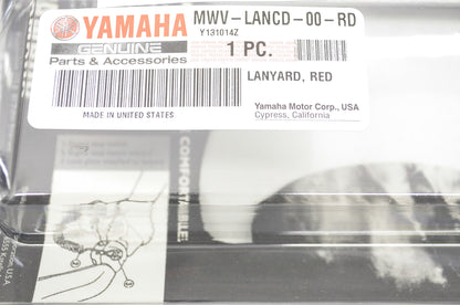 OEM Yamaha MWV-LANCD-00-RD Red Lanyard NOS