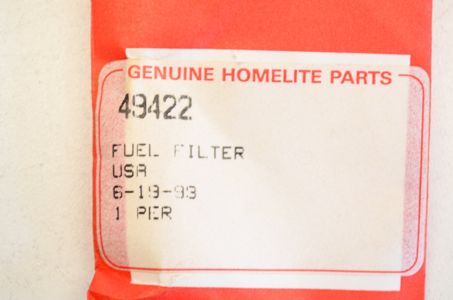 Homelite 49422 Fuel Filter Qty 2 NOS