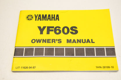 New OEM Yamaha YF60S Owner's Manual NOS