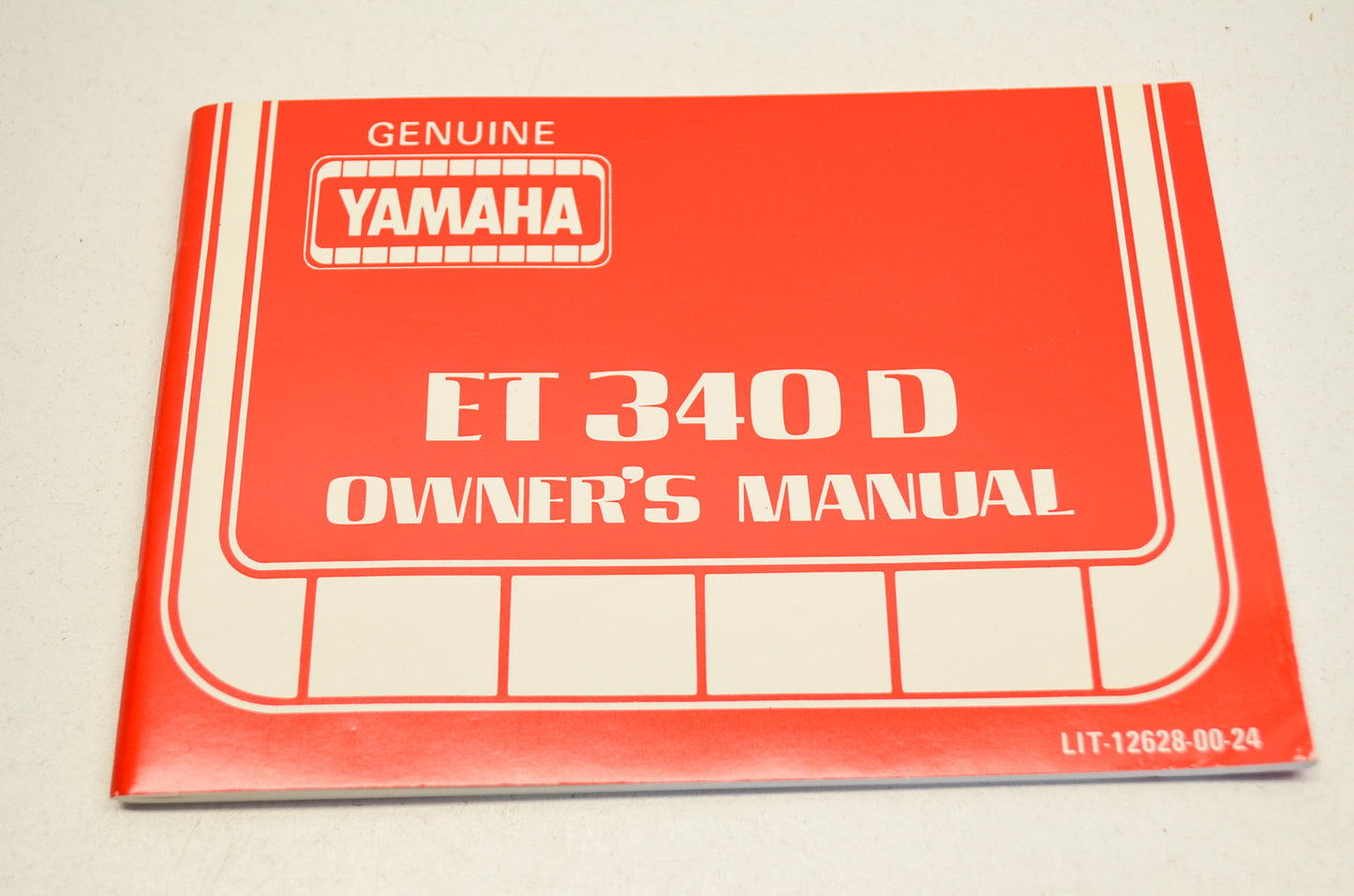 New OEM Yamaha ET340D Owner's Manual NOS
