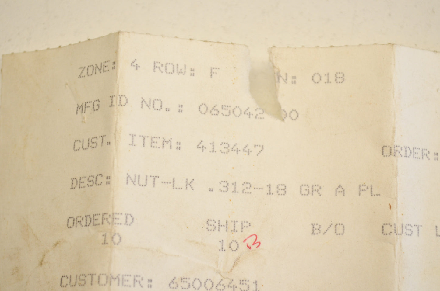 New Gravely Nut .312-18 QTY 7 NOS