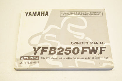 OEM Yamaha LIT-11626-09-11 YFB250FWF Owner's Manual NOS