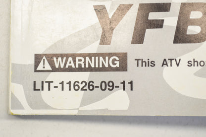 OEM Yamaha LIT-11626-09-11 YFB250FWF Owner's Manual NOS