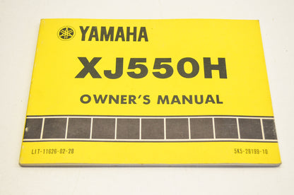 New OEM Yamaha XJ550H Owner's Manual NOS