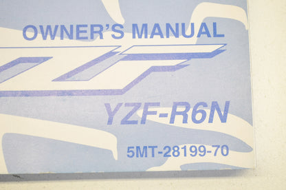 New OEM Yamaha YZF-R6N Owner's Manual NOS